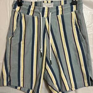 Free Planet - Striped Drawstring Shorts Small Lightweight Summer Casual